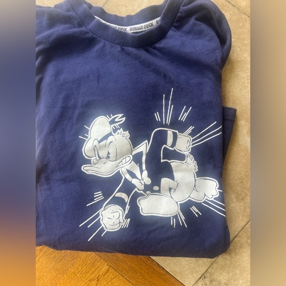Donald Duck, Disney men’s crewneck long sleeve XXL good condition navy/white - Picture 5 of 7